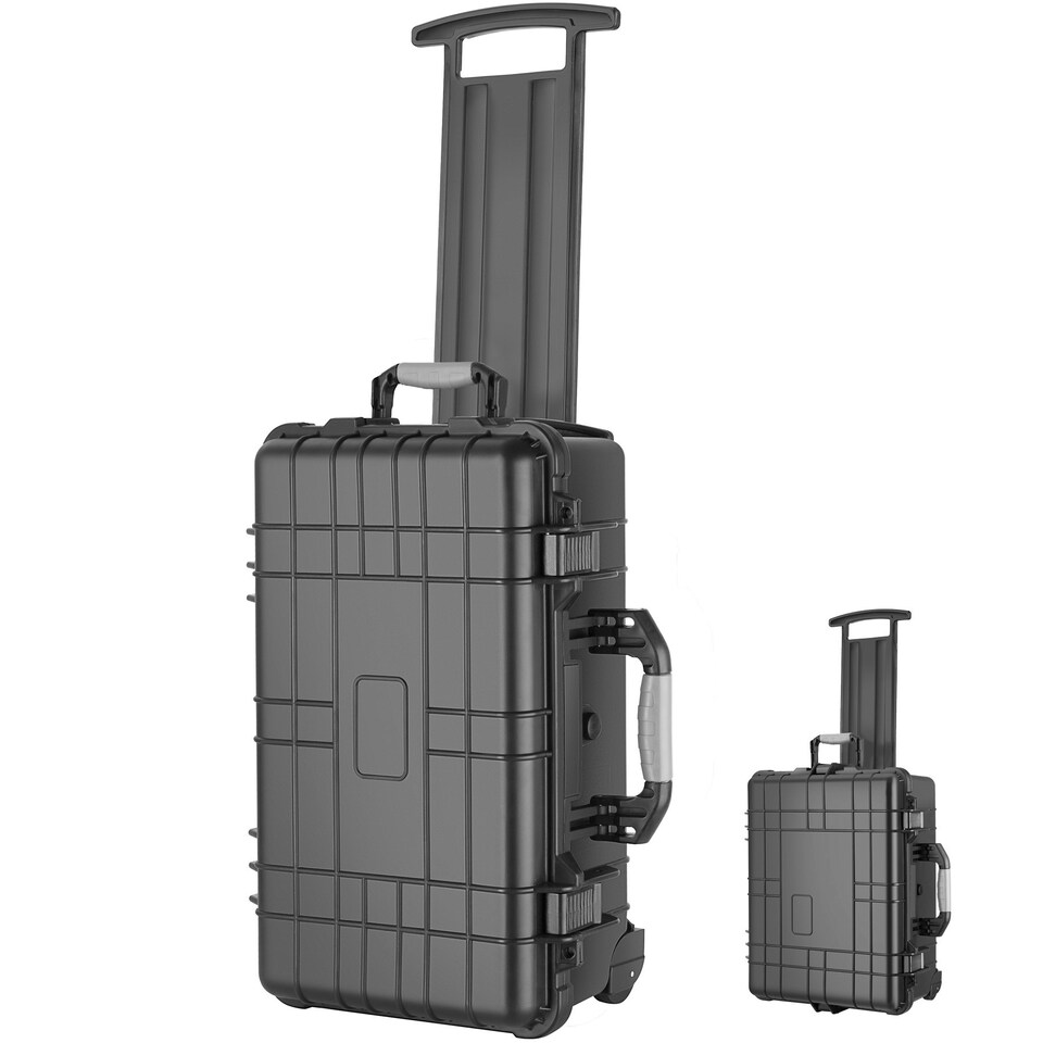 image 1 of Camera Case - hard shell, foam inserts, waterproof, telescopic handle Black | L