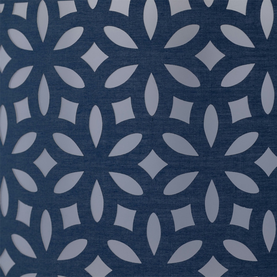 image 1 of Navy Blue Laser Cut 30cm Pendant Lightshade Blue