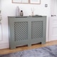 image 1 of Vida Designs Oxford Radiator Cover Painted MDF Cabinet, Grey, 111cm