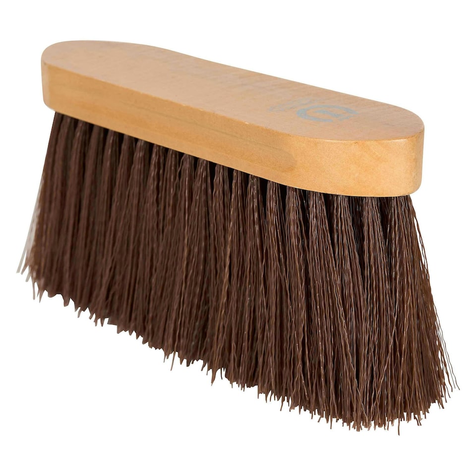 Imperial Riding Long Bristle Wooden Horse Dandy Brush - Walnut - One Size