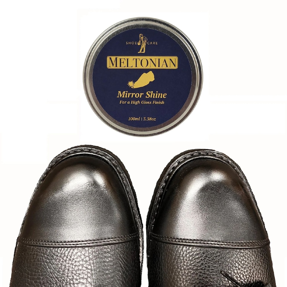 image 1 of Meltonian Mirror Shine Wax Polish - Ultimate Gloss for Formal Footwear 100ml | Clear
