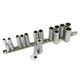 image 2 of 15pc 3/8" dr Deep Reach CRV Sockets On Rail 8-22mm Hex 6 Point Metric TE917