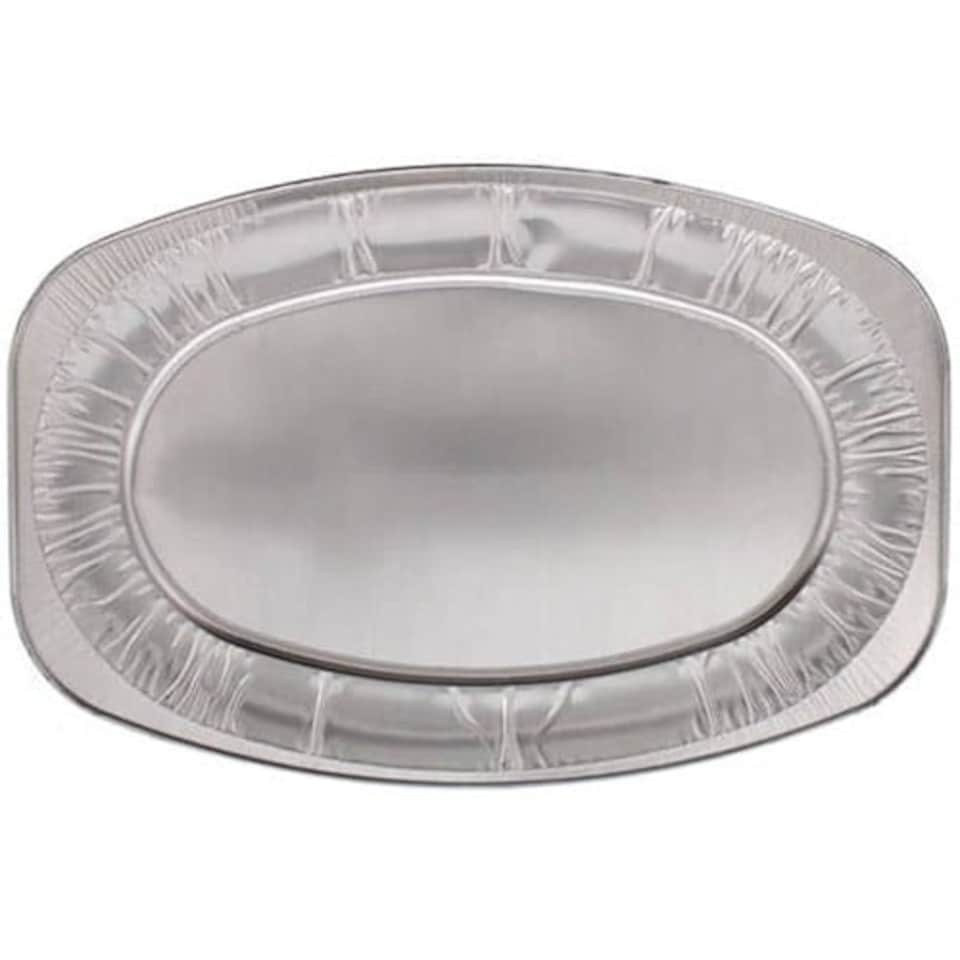 Large Oval Plain Foil Platters 55cm / 22 in - Pack of 10