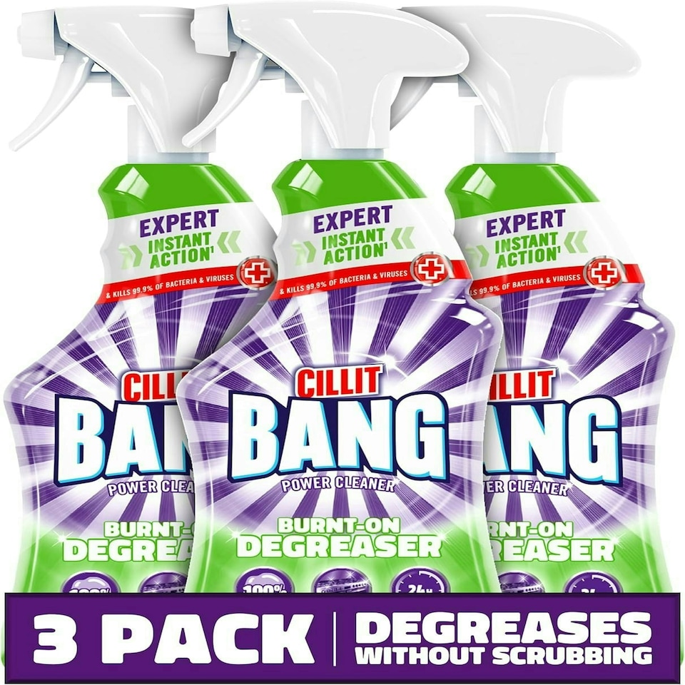 image 1 of Cillit Bang Burnt On Degreaser l Removes Food Stains, Dirt & Grease l Size: 750ml | Pack of 3 | 3 x 750ml