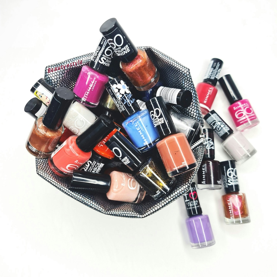 image 1 of Rimmel London 60 Second Nail Polish Assorted Set of 8 With Bag