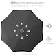image 4 of Outsunny Solar Patio Garden Parasol with Lights, Charcoal Grey
