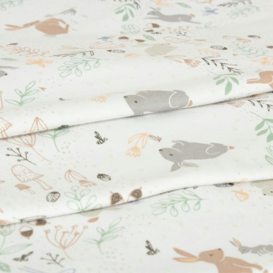 image 1 of Purflo Toddler Duvet Cover & Pillowcase Set - Storybook Nutmeg