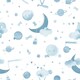 image 2 of Little Dreamer by Amy Hart Wallpaper in Blue and White Multi
