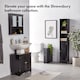 image 7 of VonHaus Shrewsbury Black Slim Bathroom Storage Unit with Drawers