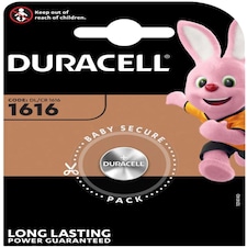 Duracell CR1616 Lithium Battery, Pack of 1 | Chrome | Built-in Lithium-ion (Li-ion) | 1