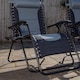image 5 of Set of 2 Luxury Padded Multi Position Zero Gravity Garden Relaxer Chair Lounger in Grey & Black