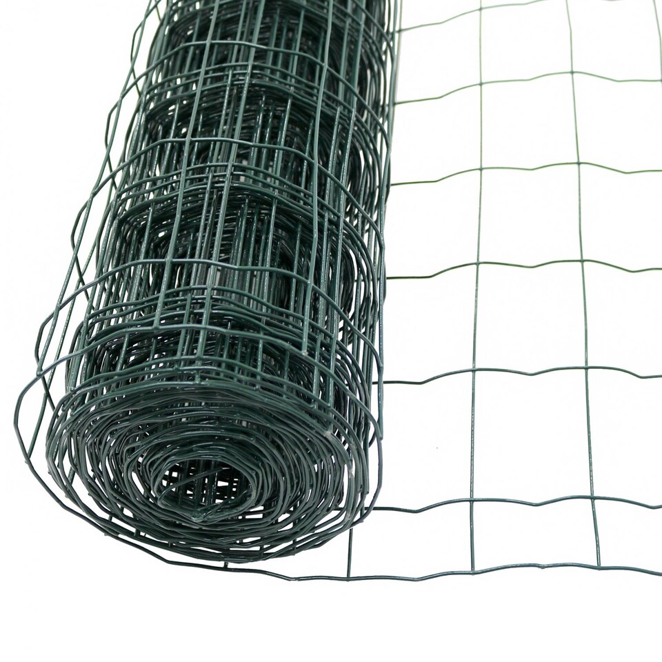 image 1 of 1.2m x 10m Green PVC Coated Galvanised Steel Wire Mesh Fencing | Green | 1