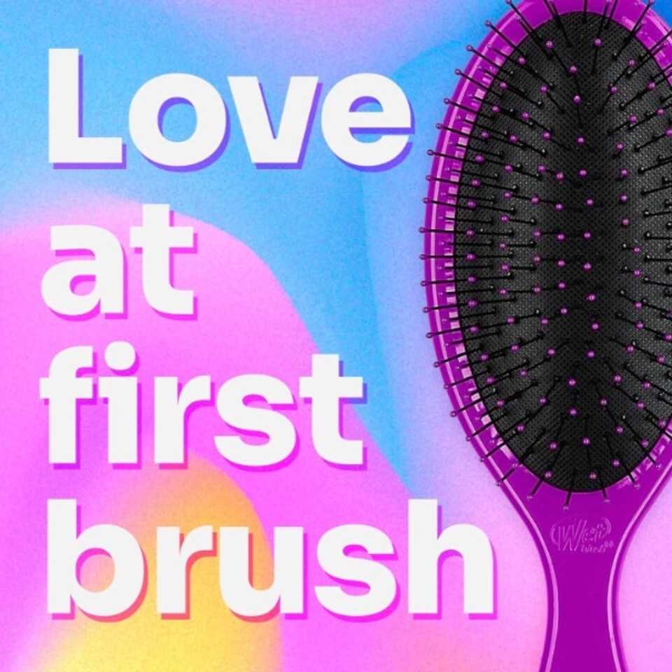 image 1 of WetBrush Original Detangler Hair Brush Gently Separates Knots With Ease, Does Not Rip Hair, For All Hair Types, Purple