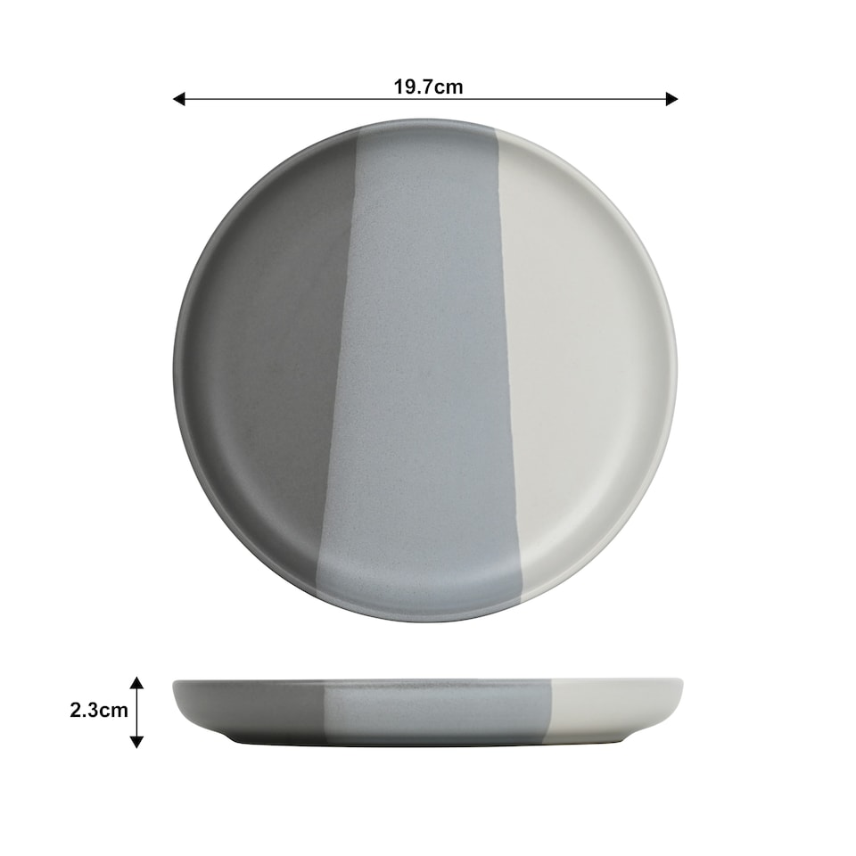 image 1 of 16pc 3tone Dipped Grey Set