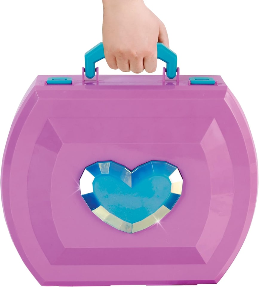 image 1 of Light Up Makeup Set with Vanity Mirror Folding Storage Box