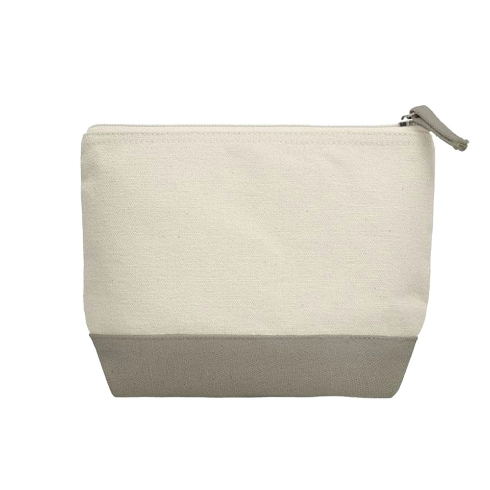 image 1 of MidOcean Kleuren Cotton Cosmetic Bag - Grey/Beige - One Size Grey