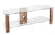 image 2 of Century TV-Stand Walnut Look/Glass, 1200mm | Brown | Walnut with clear glass | 72