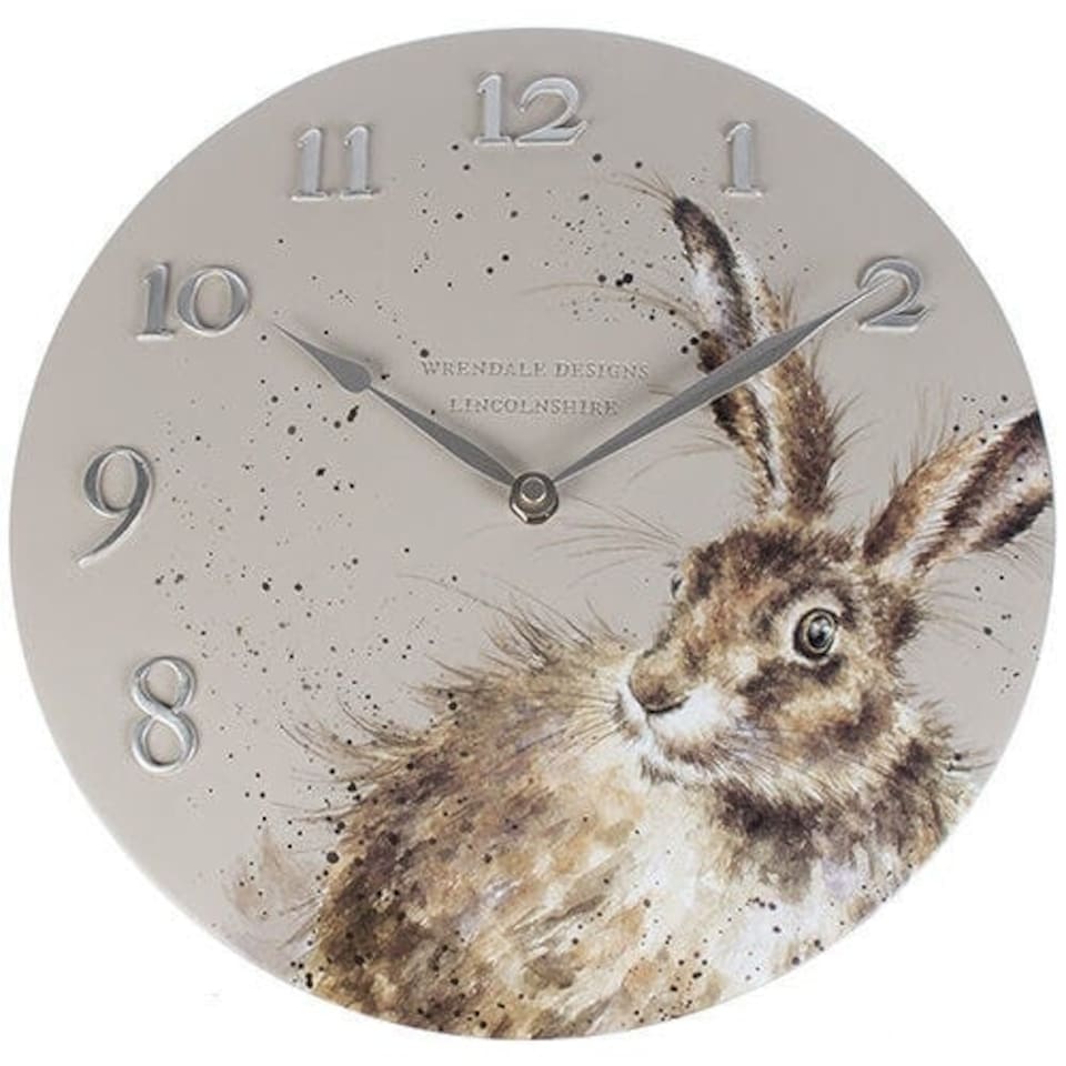 image 1 of Wrendale Designs 'Bright Eyes' Hare Wall Clock