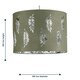 image 5 of Set of 2 Fern - Sage Green Cut Out 30cm Pendant Lightshades Green | Silver