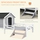 image 4 of PawHut Wooden Dog House w/ Porch, Water-resistant Roof, for S M Dogs, Grey 