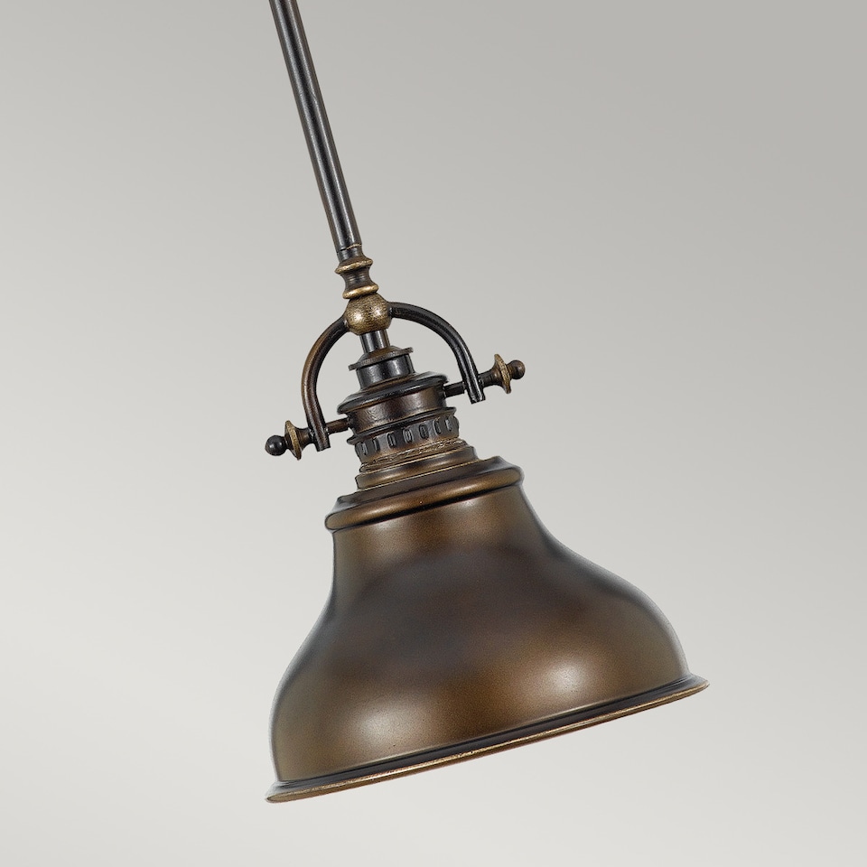 image 1 of Emery 1 Light Dome Ceiling Mini Pendant Palladian Bronze, E27
