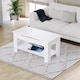 image 8 of Vida Designs Lift Up Coffee Table With Storage Compartment & Shelf, White