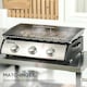 image 5 of Outsunny Portable Gas Plancha BBQ Grill with 3 Burners, Non-Stick Griddle, Lid