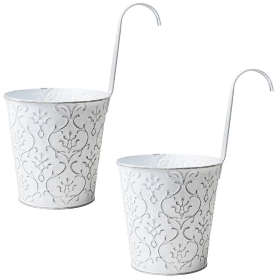image 1 of FabFinds Floral Over Fence Plant Pot 14.5cm 2 Pack