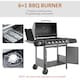 image 4 of Outsunny 6+1 Burner Gas BBQ Grill Garden Barbecue with Wheels, Cabinet Grey