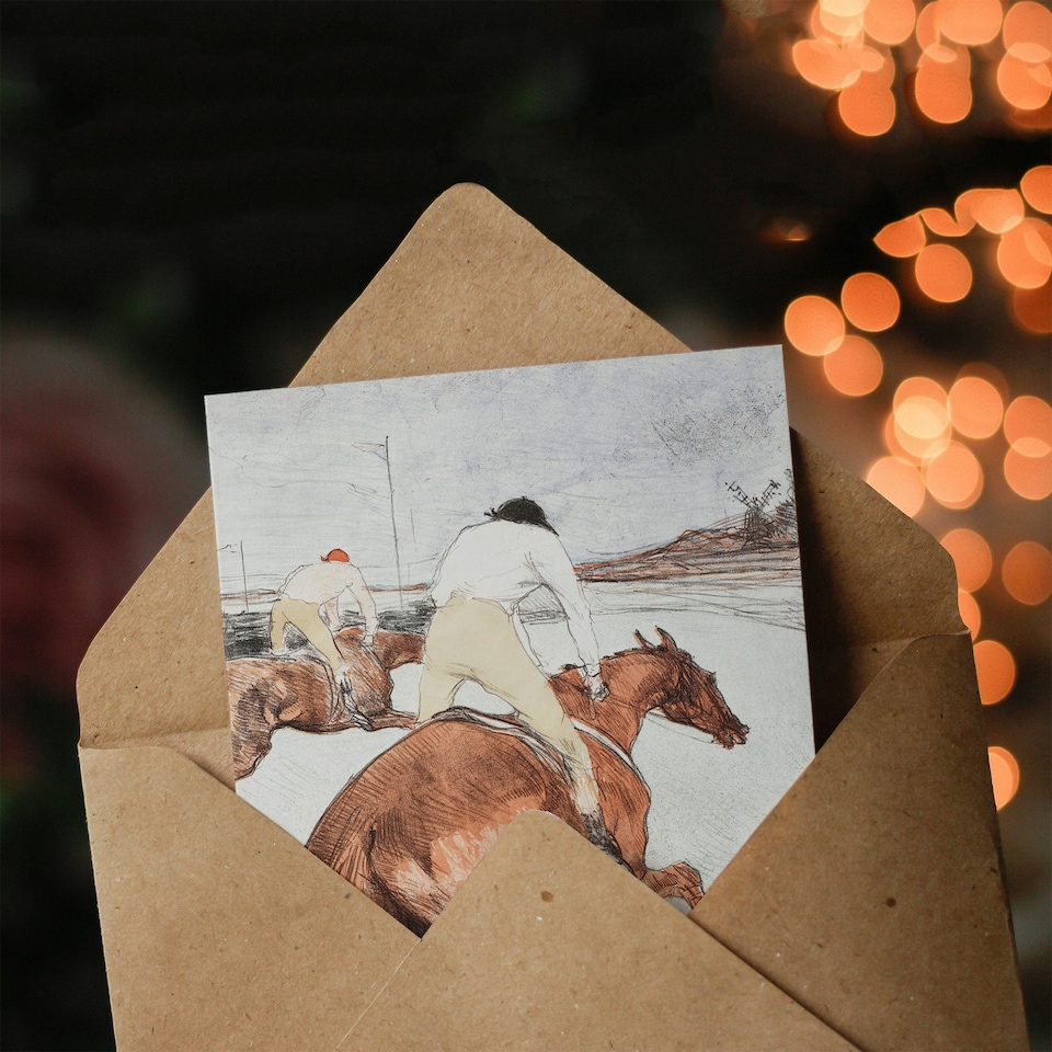 image 1 of Toulouse Lautrec Art Card The Jockey Horse Racing