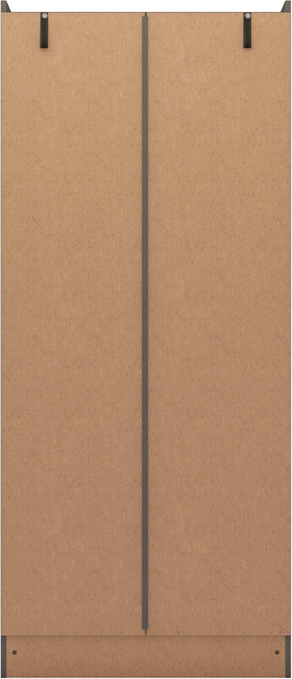 image 1 of Nevada 2 Door 1 Drawer Wardrobe - L52 x W78 x H182.5 cm - 3D Effect Grey | Grey | 3D Effect Grey