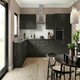 image 2 of 3 Drawer Base Unit 500mm w/ Slab Cabinet Door - Super Gloss Graphite Grey | Super Gloss Graphite