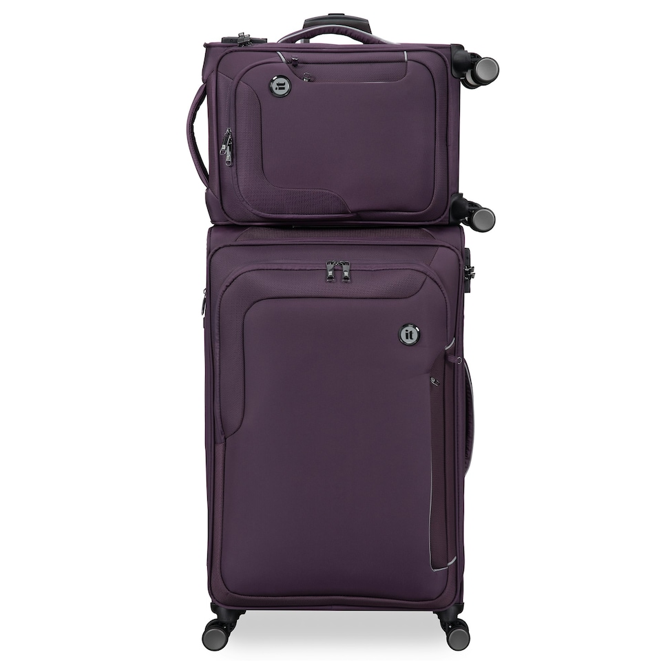 image 1 of IT Luggage Teleported Plum Perfect Expandable 3pc Suitcase Set with TSA Lock Purple
