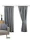 image 4 of Aztec Pencil Pleat Curtain Pair - Blue - 168cm x 183cm