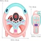 image 2 of Kids Pretend Driving Steering Wheel Toy – Backseat Car Playset with Lights, Sounds & Music, 360° Rotation, Suction Cup Mount