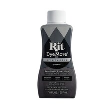 Rit DyeMore Liquid Colour Dye for Synthetic, Polyester, Nylon and Acrylic 7oz | Grey | Graphite