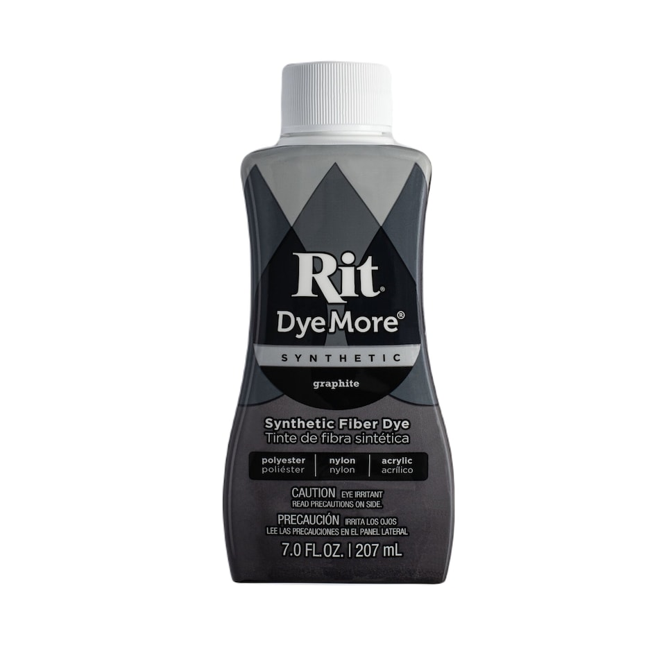 image 1 of Rit DyeMore Liquid Colour Dye for Synthetic, Polyester, Nylon and Acrylic 7oz | Grey | Graphite