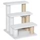 image 1 of PawHut Pet Stair with 3-step Climb Ladder, Scratching Posts, White