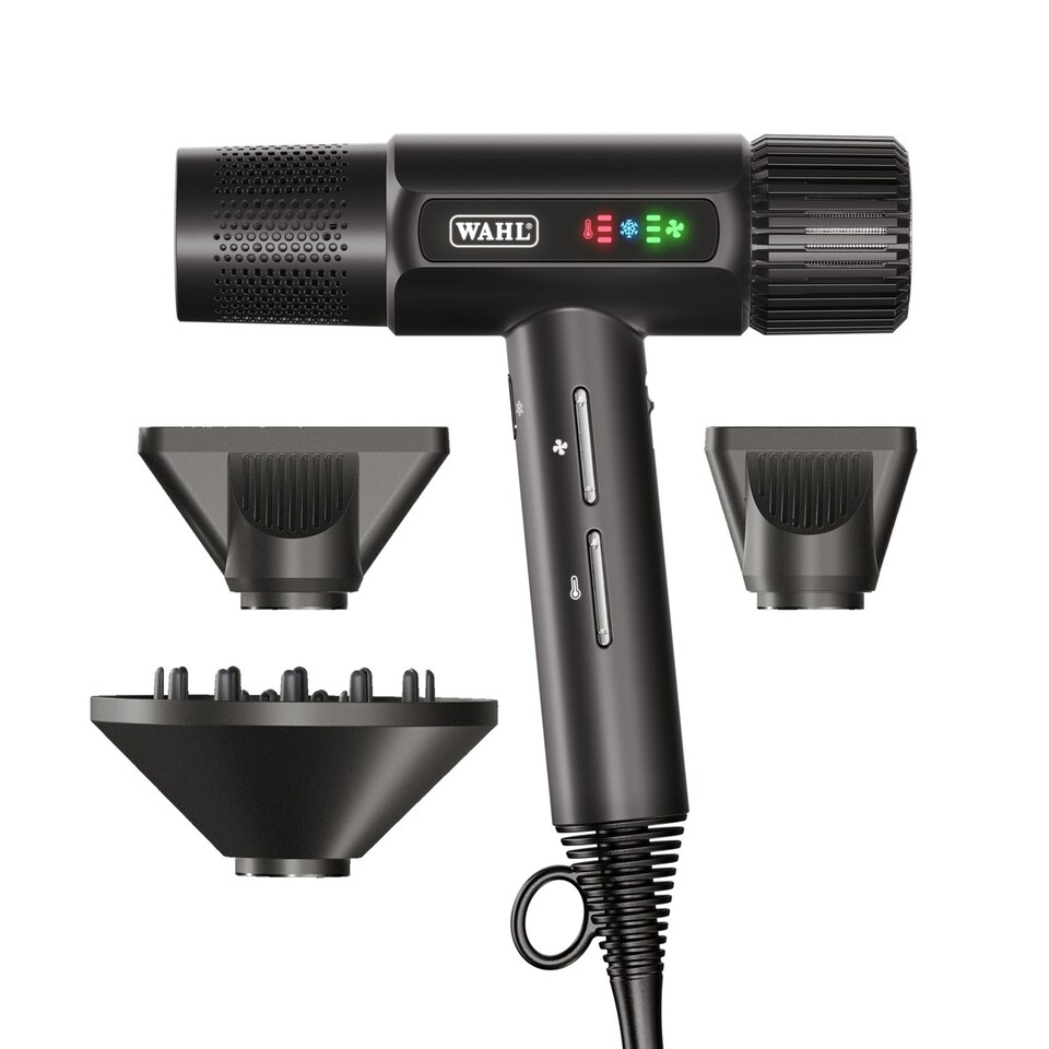 image 1 of Wahl Vanquish Hair Dryer 1600W Corded 3 Heat Settings with Cool-Shot Black ZY166