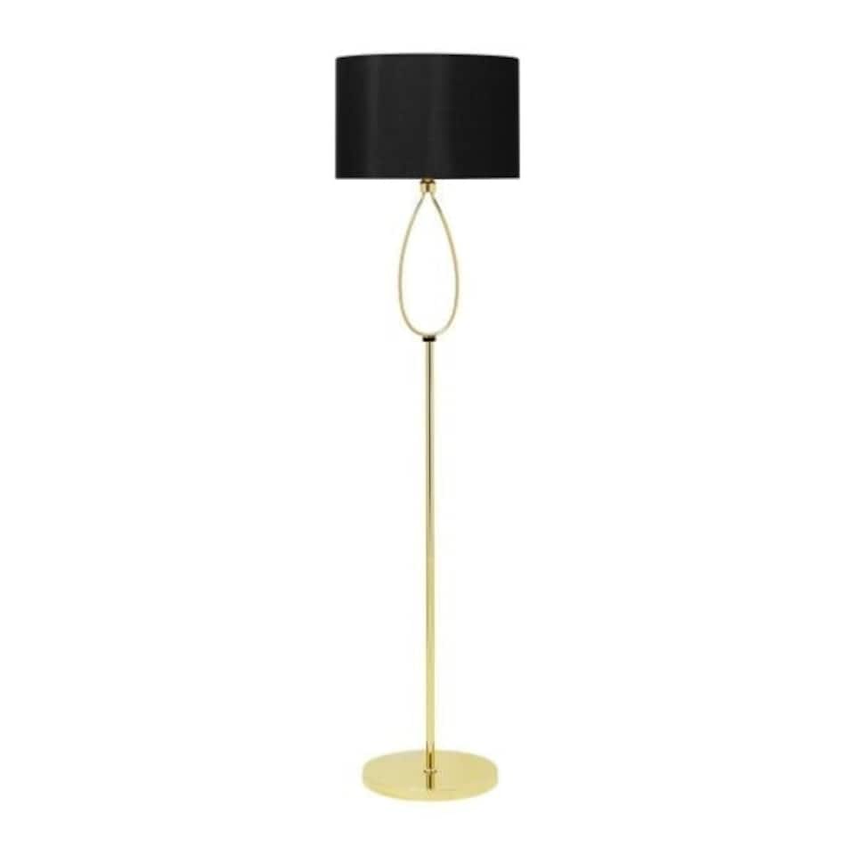 image 1 of Zabina LED Gold & Black Floor Lamp