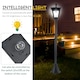 image 4 of Outsunny Outdoor Garden Solar Light with Base IP44 Optical Control Dimmable