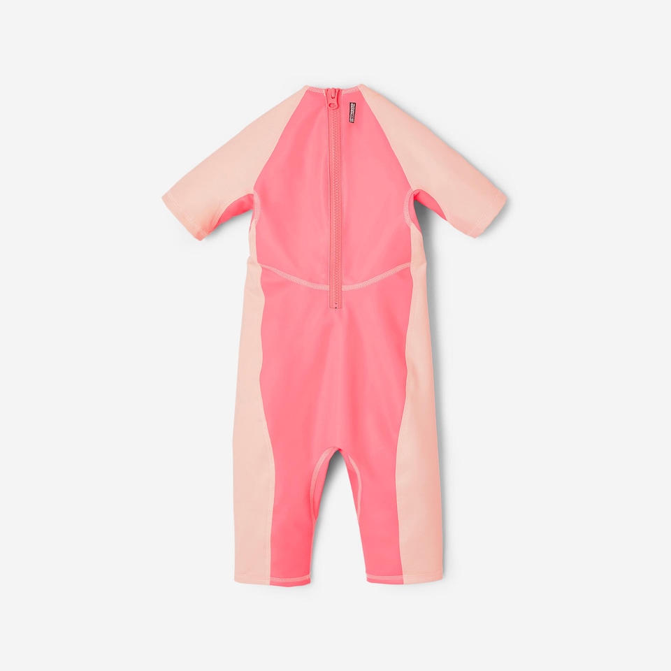 image 1 of Decathlon Baby UV Protection Wetsuit Kloupi Pink Rainbow Print