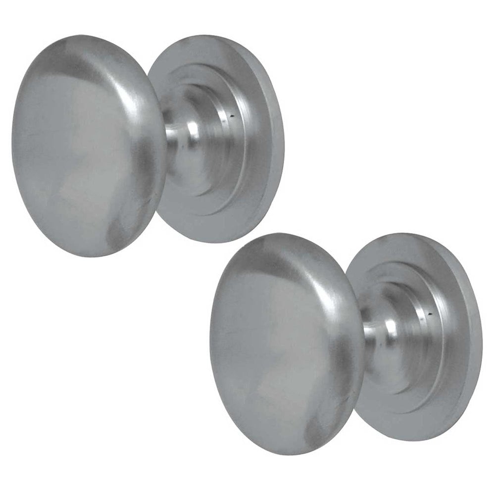 2 PACK High-Quality 32mm Satin Chrome Cupboard Knob for Stylish Furniture - Kitchen Cabinet Knob