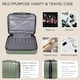 image 7 of 4 Piece Suitcase Set: Vanity, Carry-On, Medium & Large with Cupholder | Green | Hunter Green