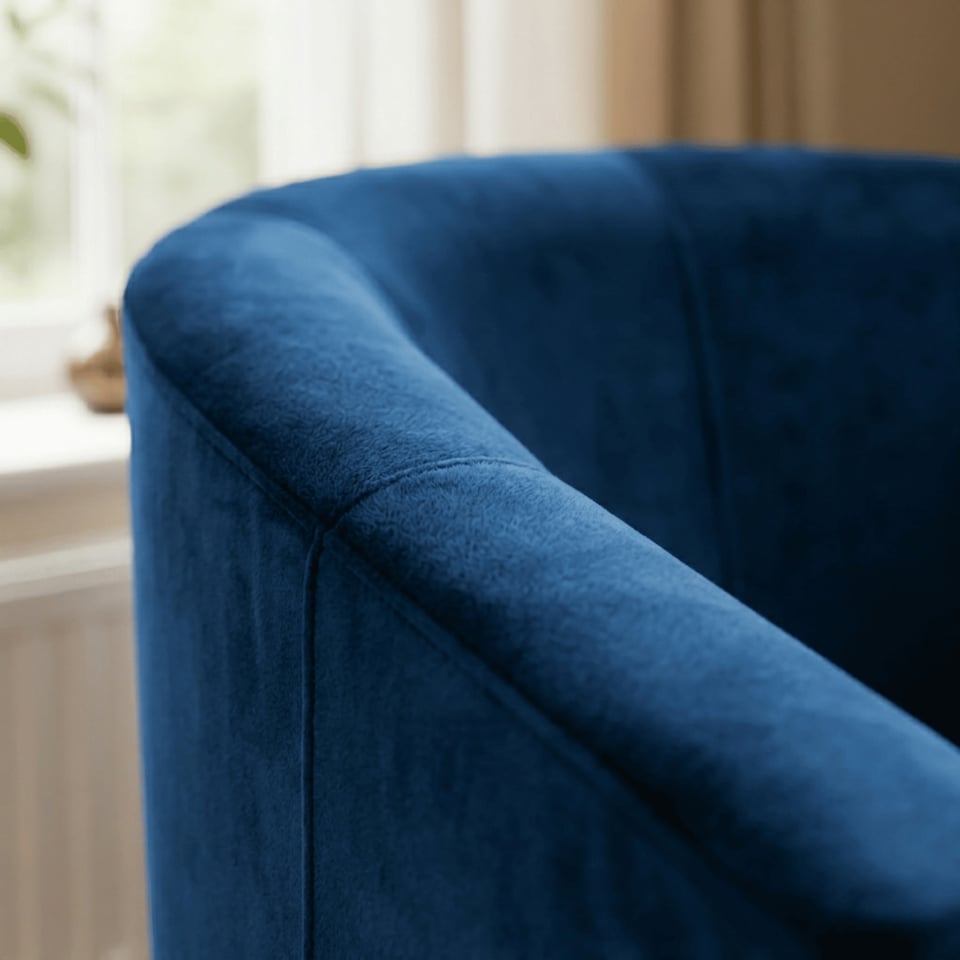 image 1 of Velvet Fabric Tub Chair Sofa Armchair Modern Office Reception Living Room