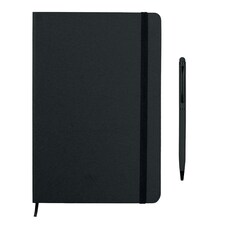 MidOcean Neilo Set Notebook & Pen - Black - 21cm x 14cm x 1cm