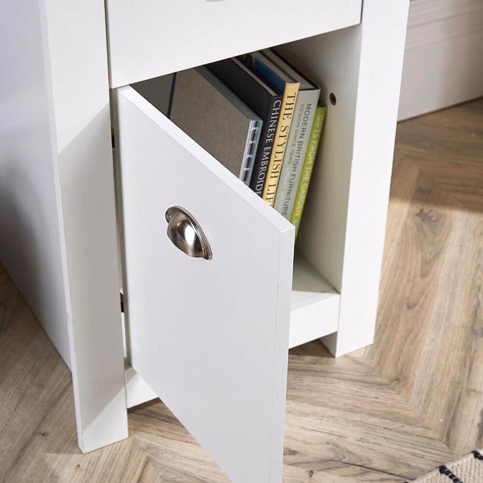 image 1 of Computer Desk Study Table Home Office Workstation Furniture | White
