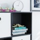 image 2 of Vida Designs Durham 2x3 Cube Storage Unit, White & Set of 3 White Cube Storage Baskets