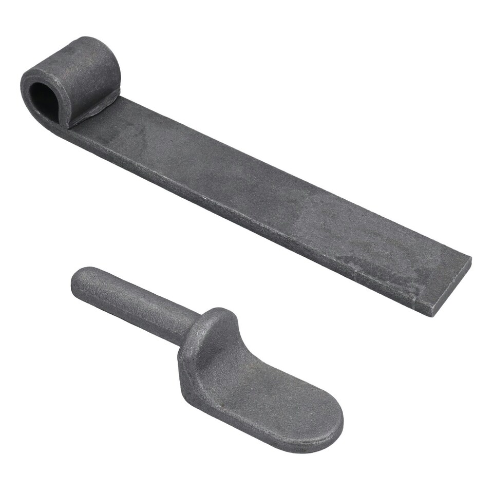 image 1 of Tailgate Straight Hinge 150 x 30mm + 12.5mm Weld on Gudgeon Pin Self Colour 8pk Grey