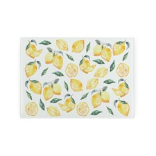 Lemons Smooth Glass Worktop Saver - Small Chopping Board